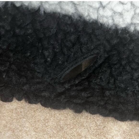 🆕 WOOL PONCHO CAPE LAYERING NWT a.n.a. Maje OSFM Tan Brown Black Cream - Picture 12 of 14